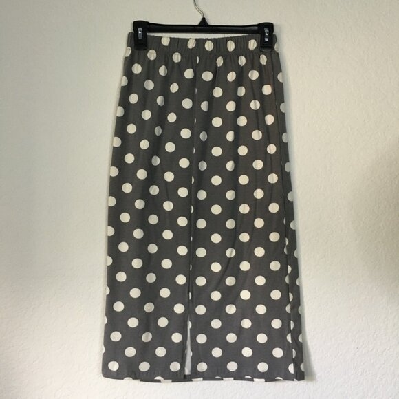 Tiara Boho Pull on Skirt Womens Small Elastic Waist Midi Slit Back 30" Length - Picture 3 of 9